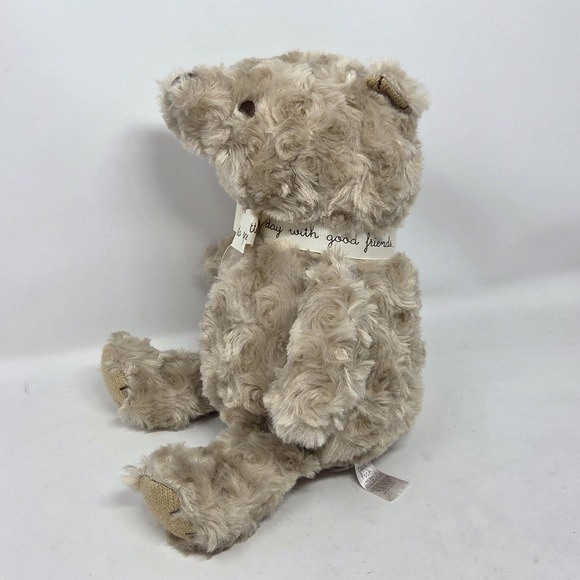 Disney Baby Classic Winnie The Pooh Plush Curly Swirl Fur Tan 12" Stuffed Bear - Picture 2 of 8